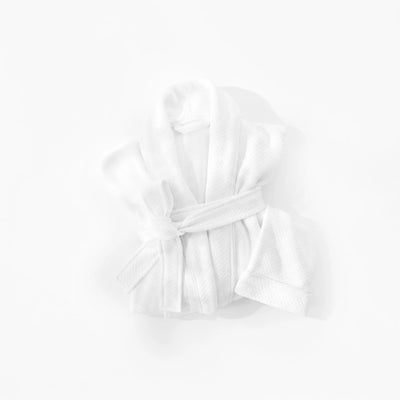 Roupão Liora em Piquet Branco Trussardi