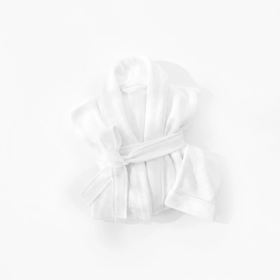 Roupão Liora em Piquet Branco Trussardi