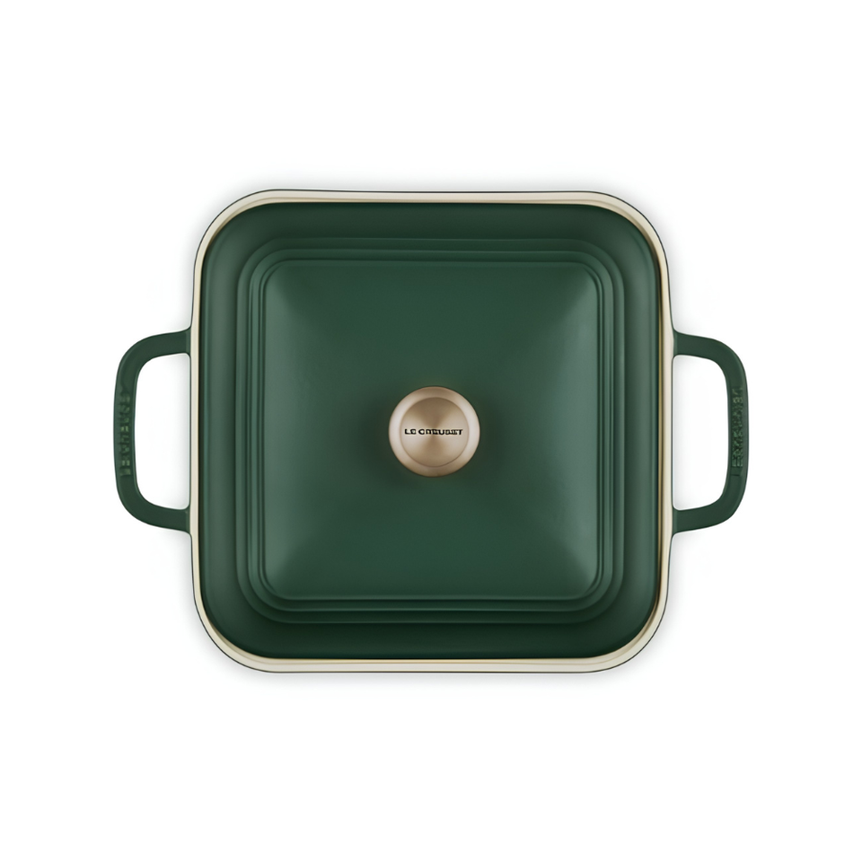 Travessa Quadrada Cerâmica Com Tampa San Fran Foret 2,9L Le Creuset
