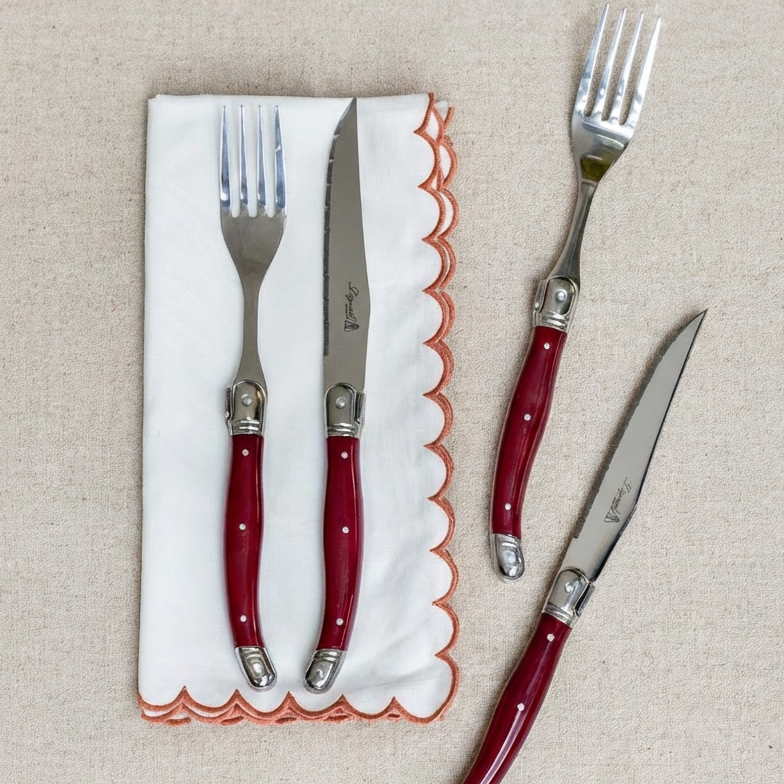 Faqueiro Laguiole La Maison Luxo Bordeaux 30 Peças