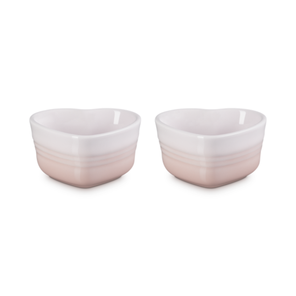 Kit com 2 Ramekin Coração Shell Pink