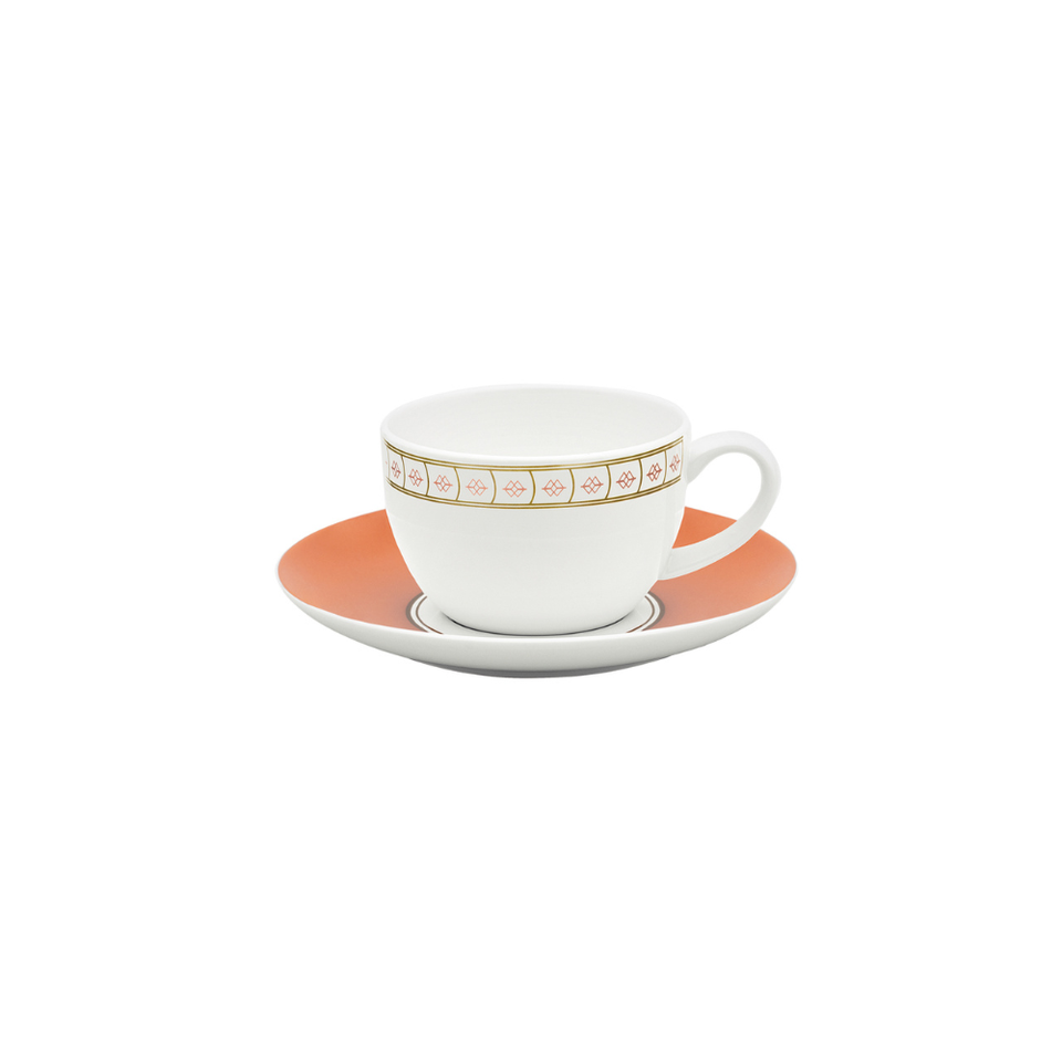 Conjunto com 6 Xícaras de Chá Porcelana Colline 250ml Strauss