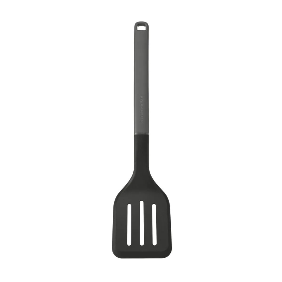 Espátula Perfurada 35cm Cozinha em Nylon Cinza KitchenAid