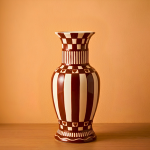 Vaso Cerâmica Listras Love 14x30cm