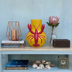 Vaso Cerâmica Lobster Amarelo Pequeno