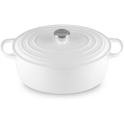 Panela Le Creuset Oval Signature Branca 7,5L 33cm