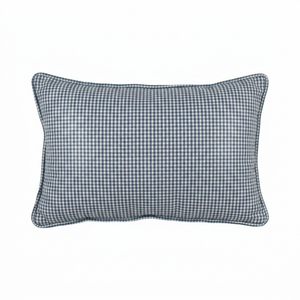 Almofada Linho 35X58 Estampa Dupla Face Azul Com Cordão