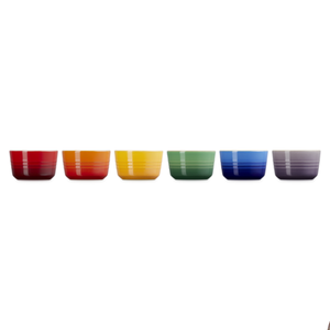 Kit com 6 Mini Ramekins Gift Collection Rainbow Le Creuset