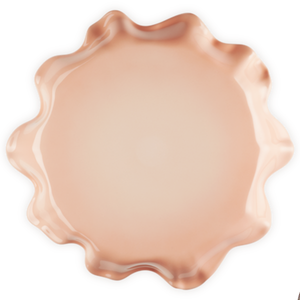 Suporte para Bolo Cerâmica Ruffle Shell Pink 28cm Le Creuset
