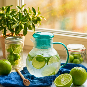 Jarra Vidro Borossilicato Verde 1,2L