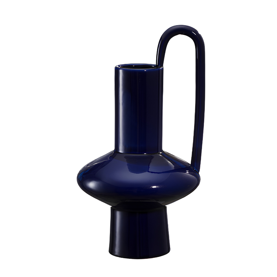 Vaso Ânfora Grande Azul Linha Anello