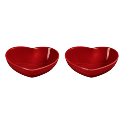 Kit 2 Pratos Coração Vermelho 13cm Le Creuset