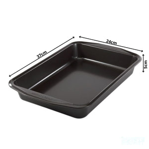 Assadeira Forma Retangular Antiaderente Aco Carbono 37cm