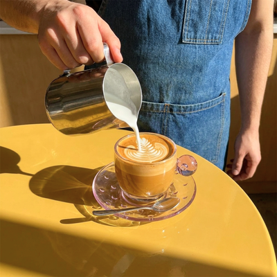 PRÉ-VENDA: Jogo de 6 Xícaras de Café Esfera Vidro Pink Linha Sintonia 120ml