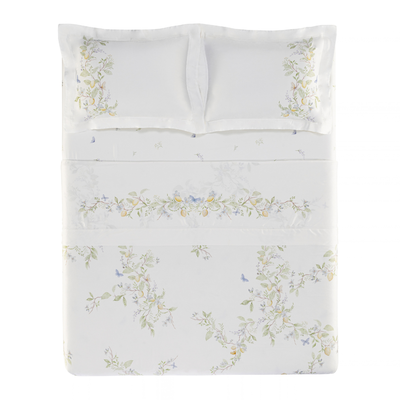 Jogo de Cama Aurabella 4 Pçs 300 Fios Cetim 100% Bambu Trussardi