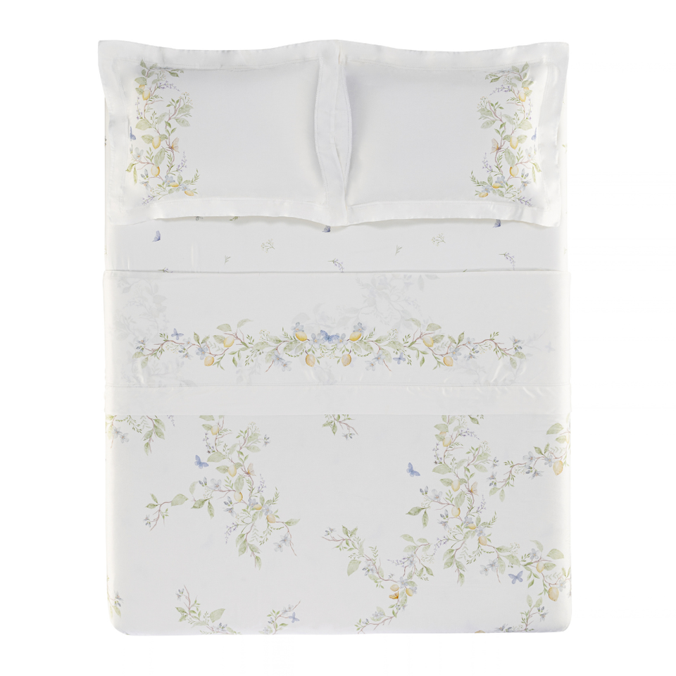 Jogo de Cama Aurabella 4 Pçs 300 Fios Cetim 100% Bambu Trussardi