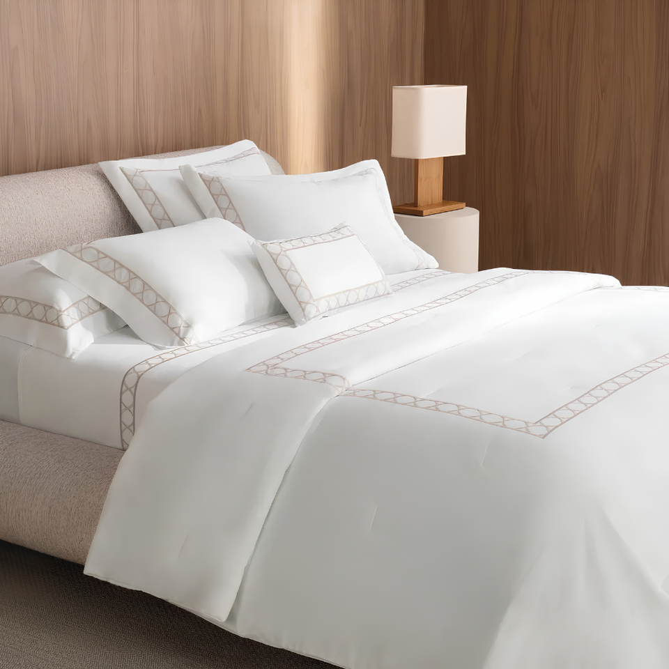 Jogo de Cama Merse 4 Pçs 300 Fios Cetim 100% Bambu Trussardi