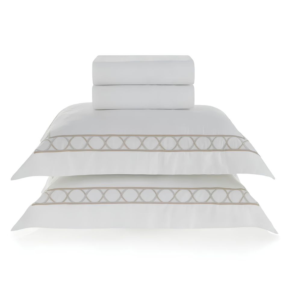 Jogo de Cama Merse 4 Pçs 300 Fios Cetim 100% Bambu Trussardi