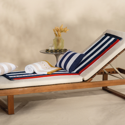 Toalha de Praia Arienzo Azzuro 100% Algodão Trussardi