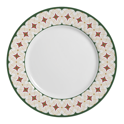 Jogo 6 Pratos Rasos Desejo de Natal 29cm Alleanza
