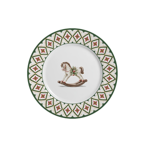 Jogo 6 Pratos Sobremesa Cerâmica Desejo de Natal 21cm Alleanza