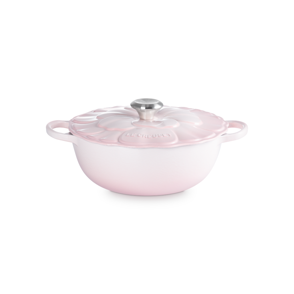 PRÉ-VENDA: Panela Le Creuset Marmita Petal Signature Shell Pink 26cm