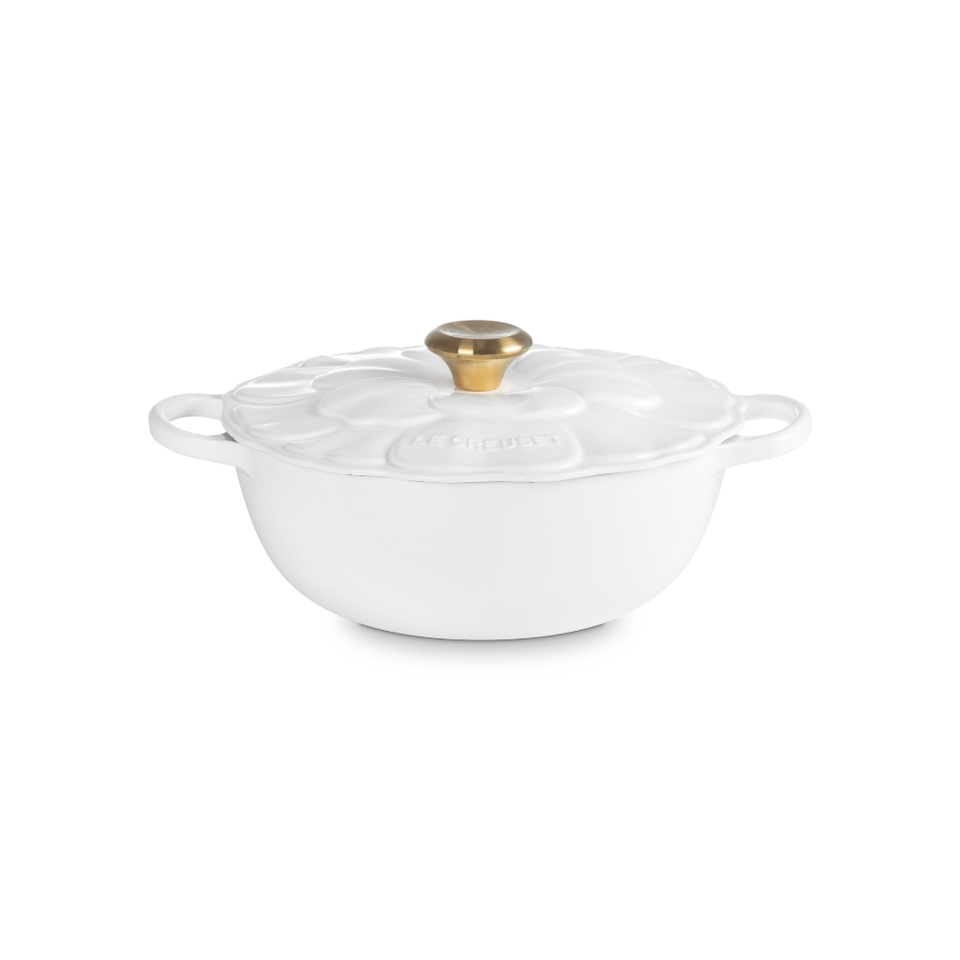 PRÉ-VENDA: Panela Le Creuset Marmita Petal Signature Branca 26cm