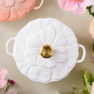 PRÉ-VENDA: Panela Le Creuset Marmita Petal Signature Branca 26cm