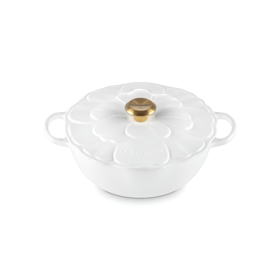 PRÉ-VENDA: Panela Le Creuset Marmita Petal Signature Branca 26cm