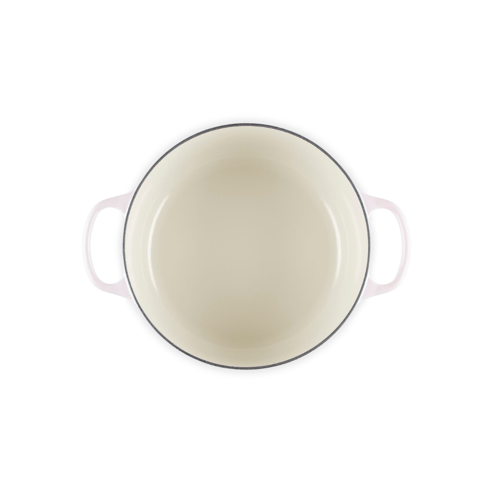 PRÉ-VENDA: Panela Redonda Signature Petal Shell Pink 5,3L 26cm Le Creuset