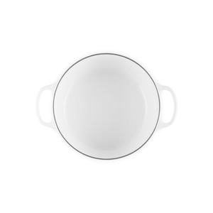 PRÉ-VENDA: Panela Redonda Signature Petal Branco Pegador Dourado 5,3L 26cm Le Creuset