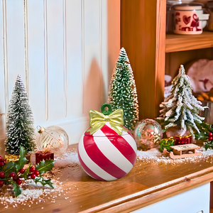Porta Velas Bola de Natal Cerâmica Tuut