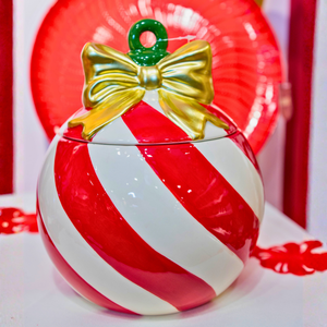 Porta Velas Bola de Natal Cerâmica Tuut