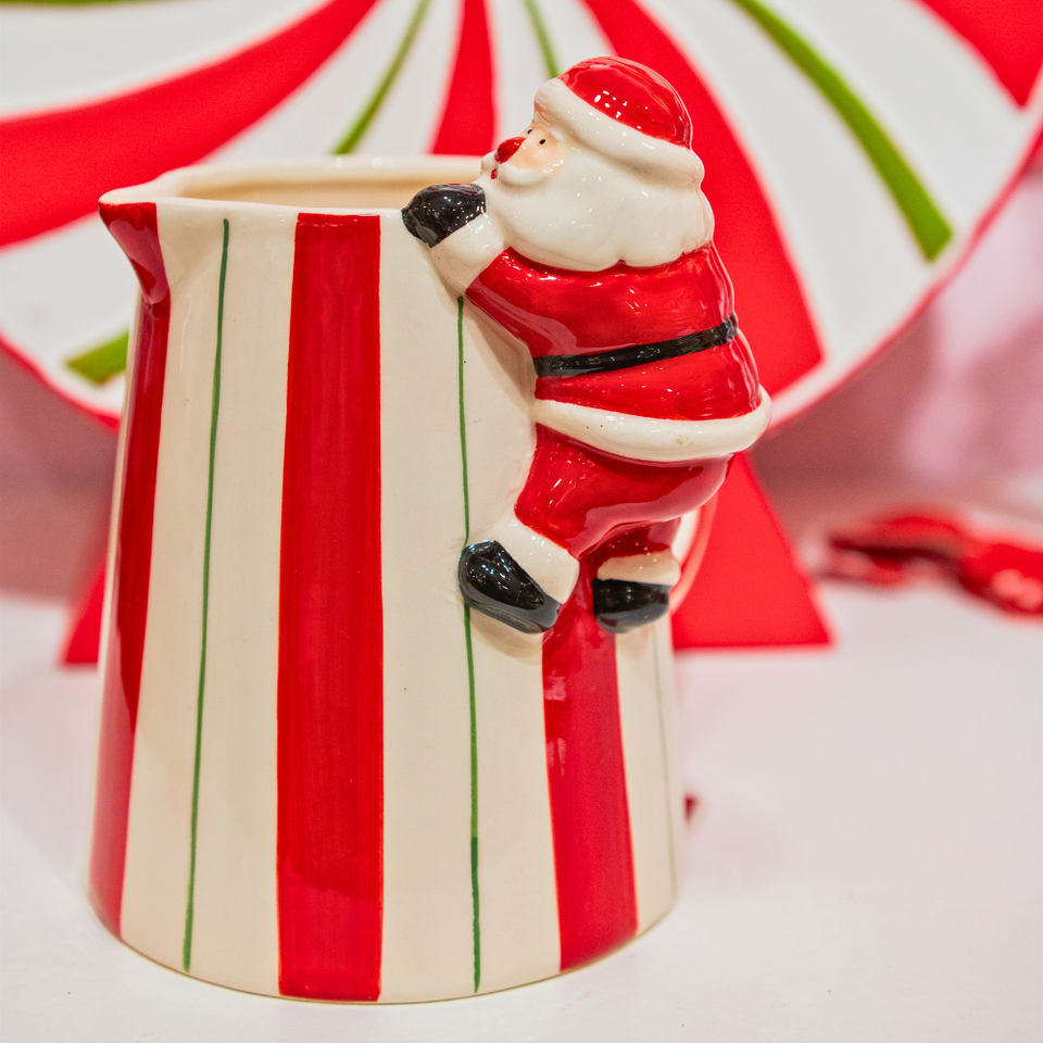 Jarra Papai Noel Natal Cerâmica Tuut