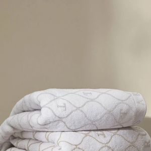 Toalha Rosto Speciale Jacquard Fio Tinto Branco / Gelo Trussardi