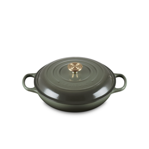 Caçarola Buffet Signature Thyme com Pegador Light Gold 3,5L 30cm Le Creuset