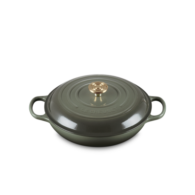 Caçarola Buffet Signature Thyme com Pegador Light Gold 3,5L 30cm Le Creuset