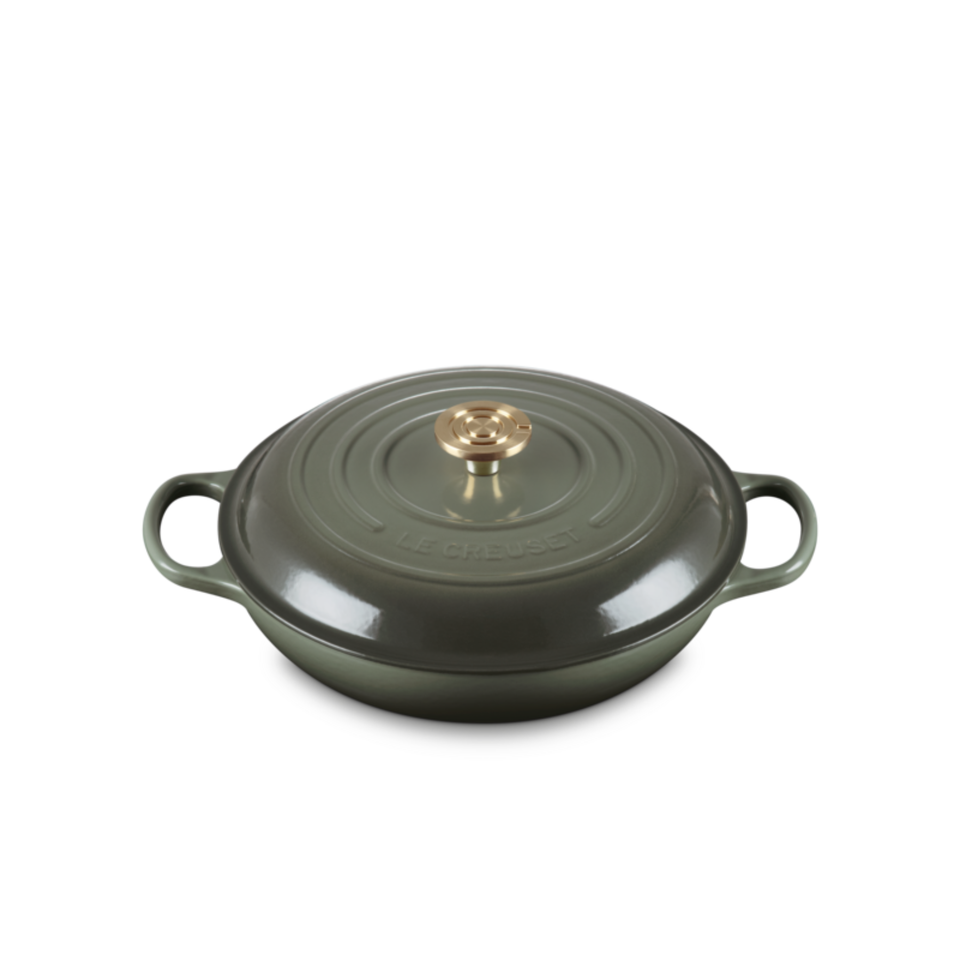 Caçarola Buffet Signature Thyme com Pegador Light Gold 3,5L 30cm Le Creuset