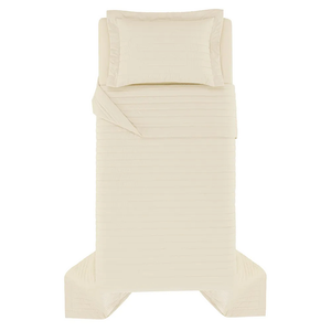 Jogo de Colcha Monteleone 200 Fios Percal 100% Algodão Crema Trussardi
