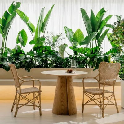 Cadeira Bistro Tohiti Rattan Bahali 53x58x92cm