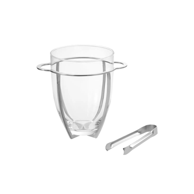 Balde p/ Gelo Del Garda com Pinça Inox Riva