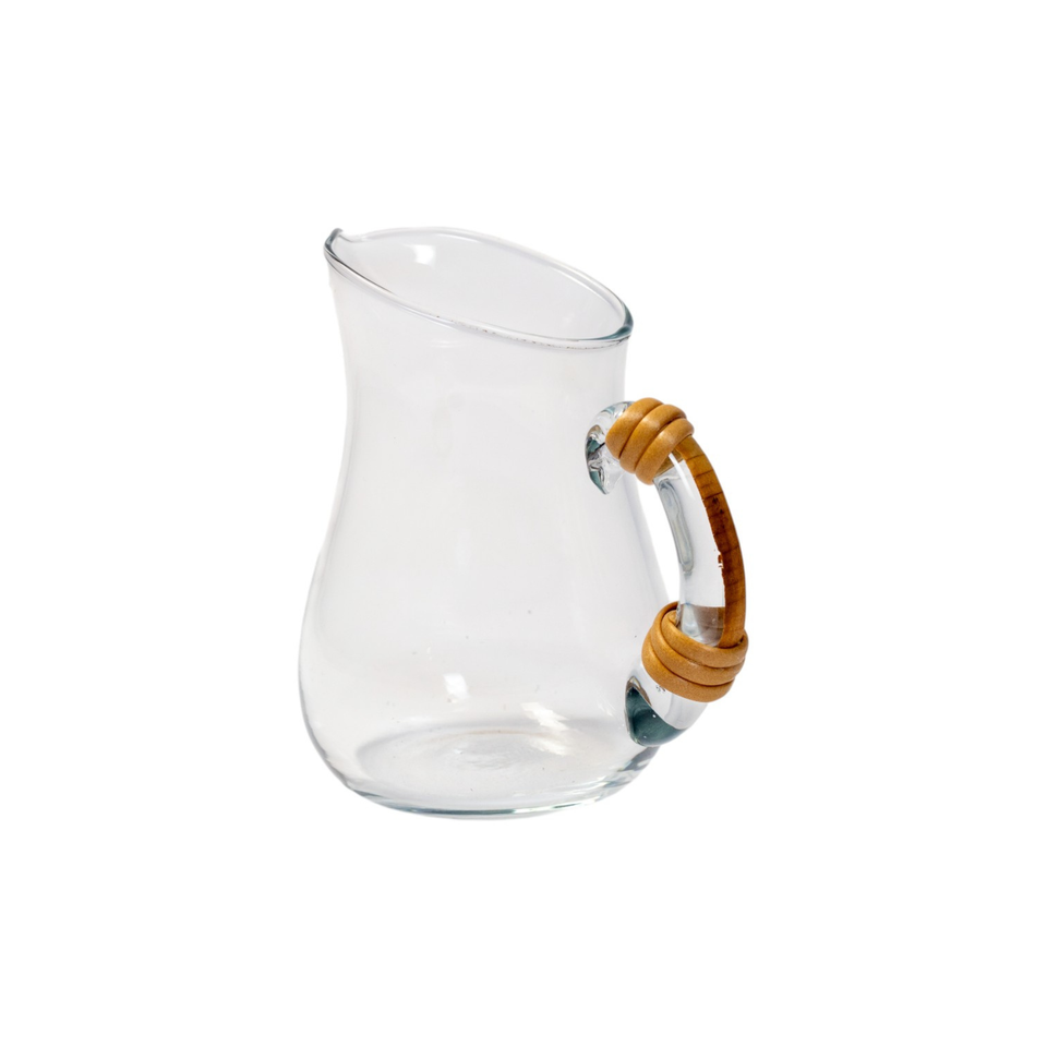 Jarra Baronesa de Vidro com Detalhe de Bambu na Alça 500ml
