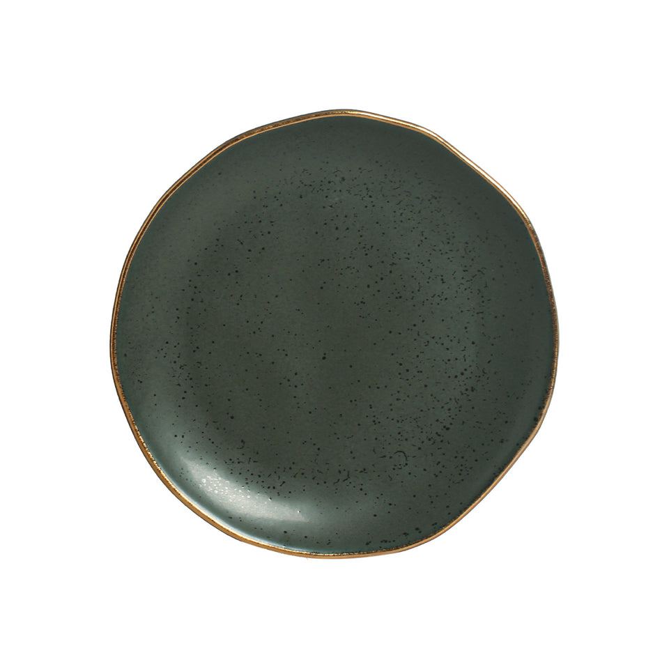 PRÉ-VENDA: Jogo 6 Pratos Sobremesa Stoneware Orgânico Forest Gold 19,5cm Porto Brasil