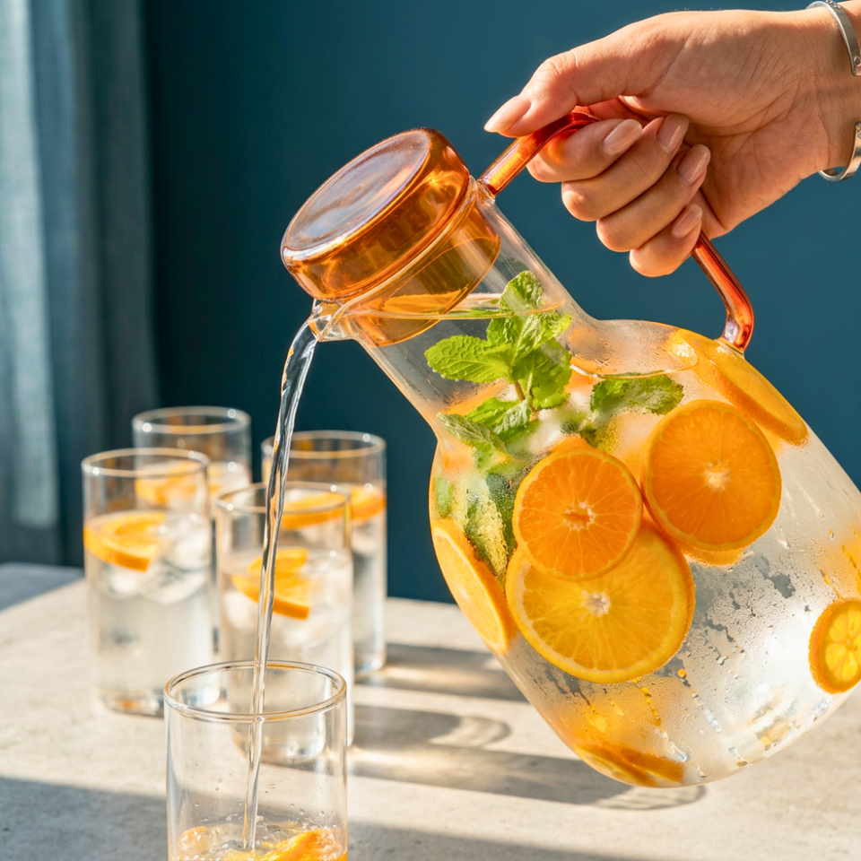 Jarra Vidro Borossilicato Âmbar 1,7L