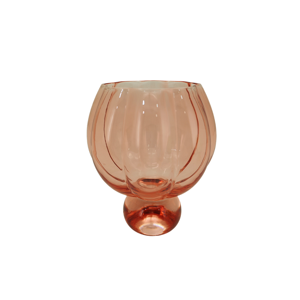 Taça Vidro Autumn Orbe Laranja 620ml