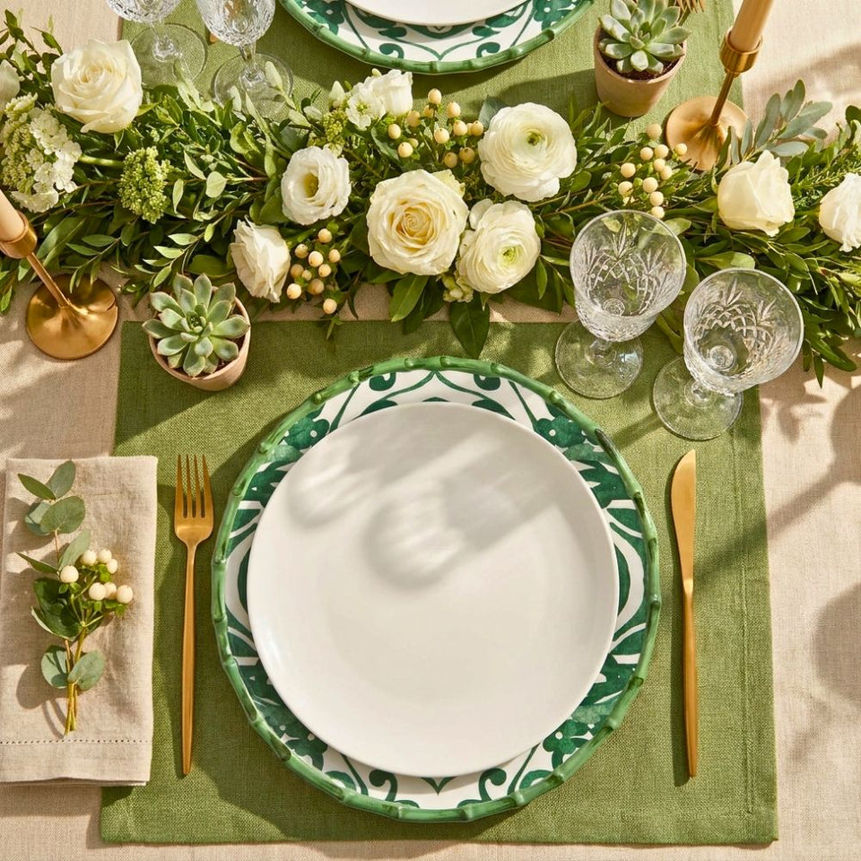 Sousplat Cerâmica Dolce Mare Verde 34,5cm Maison Blanche