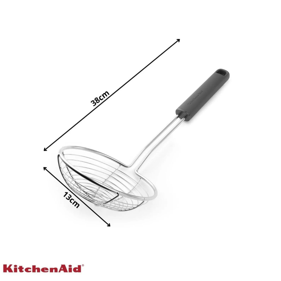 Escumadeira em Aço Inox Fritura Cozinha Cinza KitchenAid