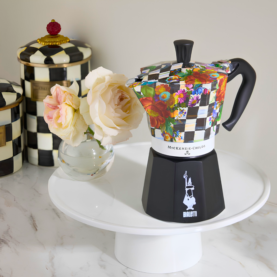 Cafeteira Moka Express Serve 3 Xícaras Mackenzie Childs Bialetti
