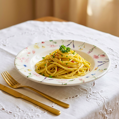 PRÉ-VENDA: Prato para Risoto Cerâmica Primavera 23,5cm Scalla
