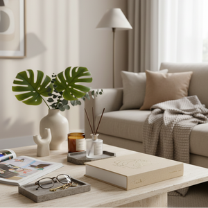 Livro Caixa Abaporu Bege MDF e PU 28x20x4cm Mart